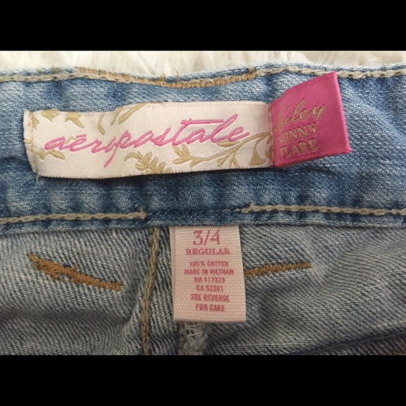 Aeropostale Long Flare Skinny Jean size 3/4 long - Picture 6 of 6